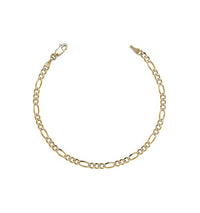 [Solid] Two-Tone Figaro Anklet (14K)