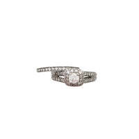 Diamond Halo Two-Piece Set Engagement Ring (14K)
