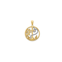 Two Tone Anchor Pendant (14K)