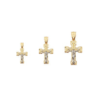Two-Tone Crucifix Pendant (14K)