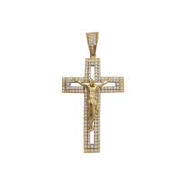 Crucifix Two-Tone Pendant (14K)