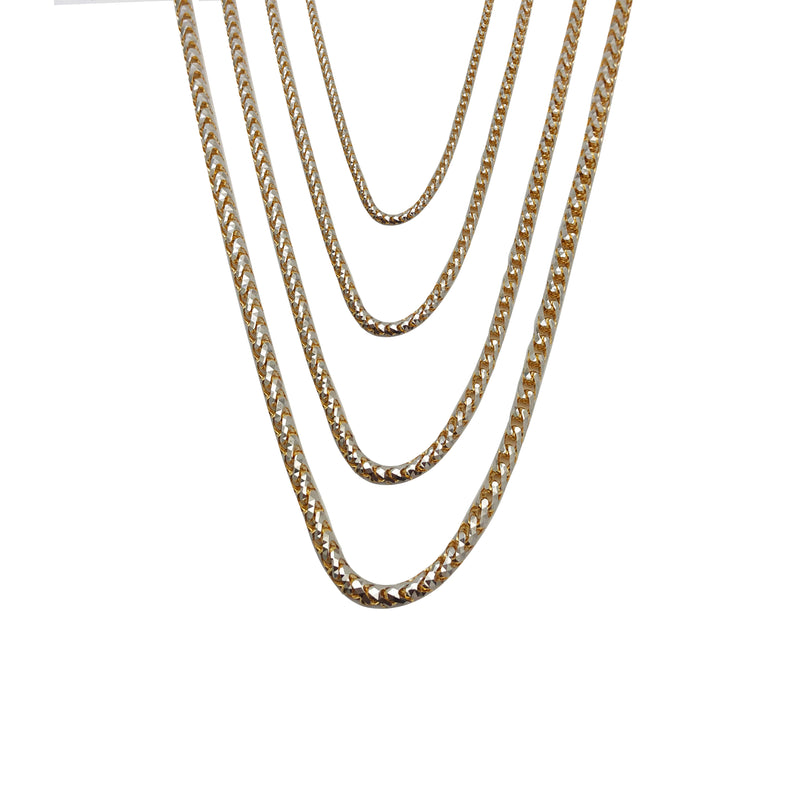Two-Tone HOLLOW  Franco Chain (10K)