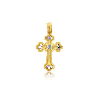 Two-Tone Cross Pendant (14K)