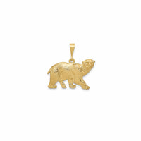 Texture Polar Bear Pendant (14K) Popular Jewelry New York