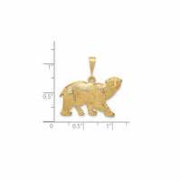 Texture Polar Bear Pendant (14K) Popular Jewelry New York