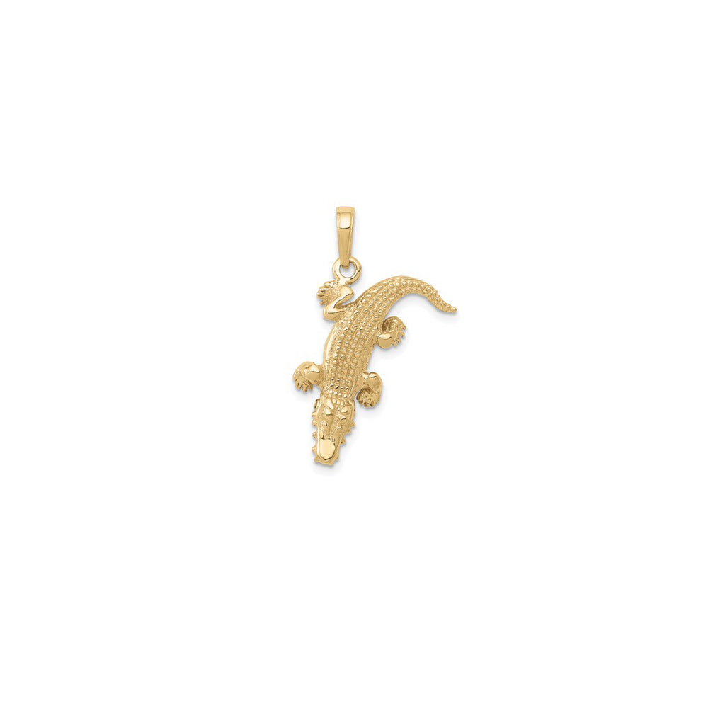 Textured Alligator Pendant (14K) Popular Jewelry New York