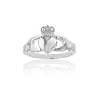 Textured Claddagh Ring (Silver) Popular Jewelry New York