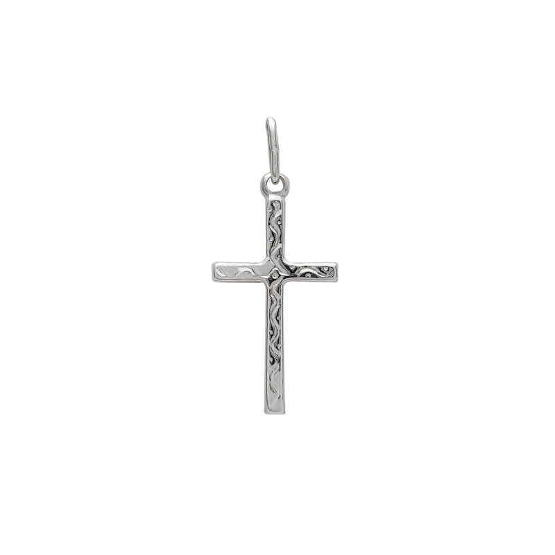 Textured Cross Pendant (Silver)
