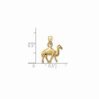 Textured Diamond-Cuts Camel Pendant (14K) Popular Jewelry New York