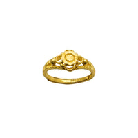 Textured Diamond Cut Flower Ring (24K) Popular Jewelry New York