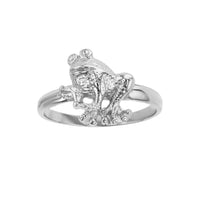 Textúrovaný žabí prsteň (strieborný) Popular Jewelry New York