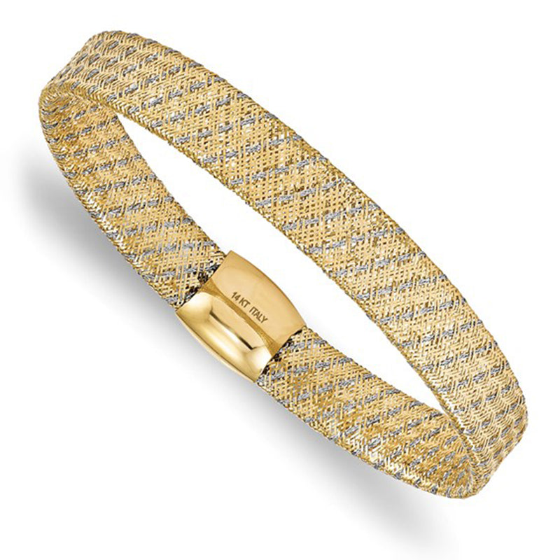 Textured Gypsy Mesh Bracelet (14K) Popular Jewelry New York