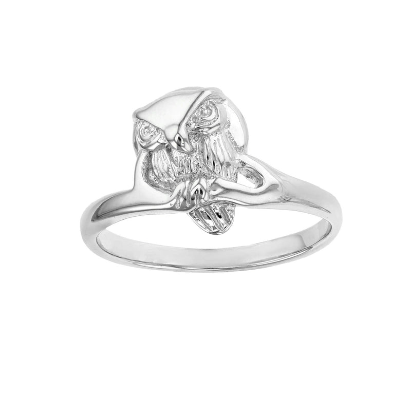 Textured Owl Ring (Silver) Popular Jewelry New York