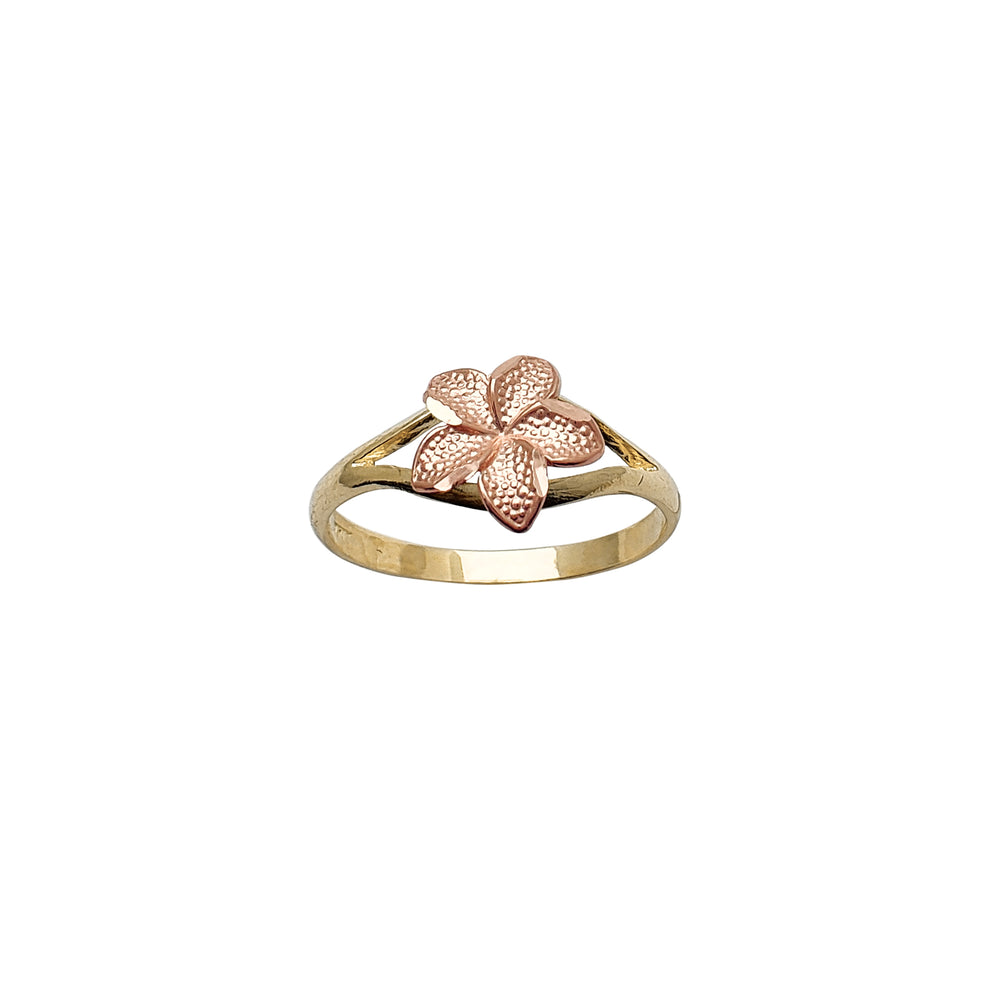 Textured Rose Jasmine Flower Ring (14K) Popular Jewelry New York