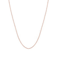 [ 1.3 mm] Rose Gold Cable Chain (14K)