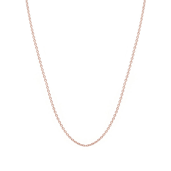 [ 1.3 mm] Rose Gold Cable Chain (14K)