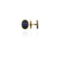 ब्लू लाइन कफ लिंक (१K के) न्यू योर्क सोच्नुहोस् Popular Jewelry