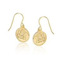 Thoughtful Baby Angel Hanging Earrings (14K) Popular Jewelry New York