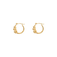 Triple Heart Hoop Earrings (14K)