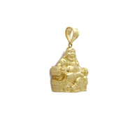 Throne Laughing Buddha Ornaments Lucky Pendant (14K) 14 Karat Yellow Gold, Popular Jewelry New York
