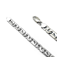 Bracelet oeil de tigre (14K) or blanc 14 carats, Popular Jewelry New York