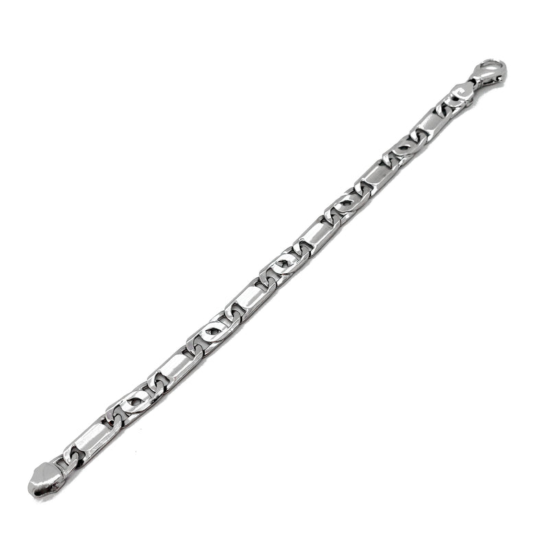 Tiger-Eye Link Bracelet (14K) 14 Karat White Gold, Popular Jewelry New York