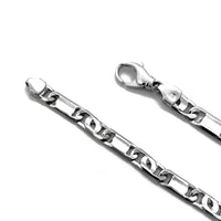 Tiger-Eye Link Bracelet (14K) 14 Karat White Gold, Popular Jewelry New York