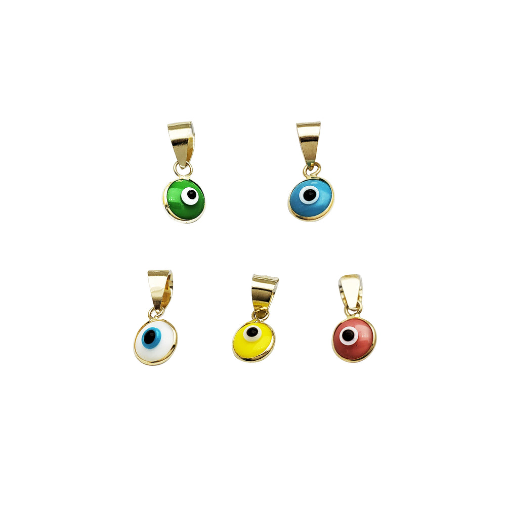 Tiny Evil Eye Pendant (14K)
