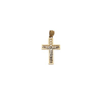 Tiny Hearted Crucifix Pendant (14K)
