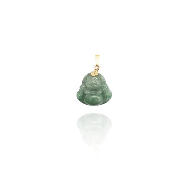 Tiny Jade Buddha Pendant (14K) New York Popular Jewelry