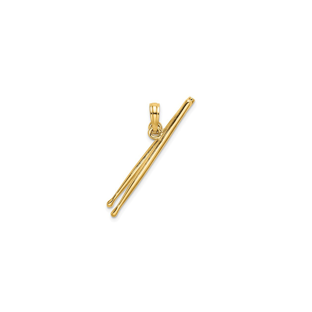 Tiny Moveable Drum Sticks Pendant (14K)