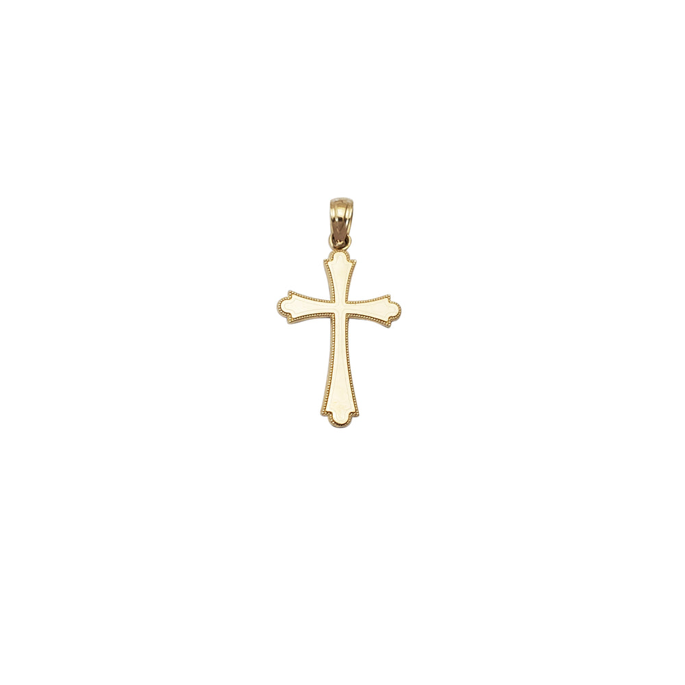 Tiny Plain Cross Pendant (14K)