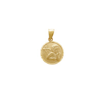 Privjesak medaljon s promišljenim anđelom male veličine (14K) Popular Jewelry Njujork