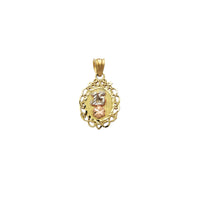ട്രൈ-കളർ 15 ക്വിൻസാനോസ് ഫിലിഗ്രി ഓവൽ പെൻഡന്റ് (14 കെ) Popular Jewelry ന്യൂയോർക്ക്
