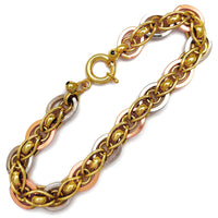 Tri-Color Byzantine Bracelet (14K) Popular Jewelry New York