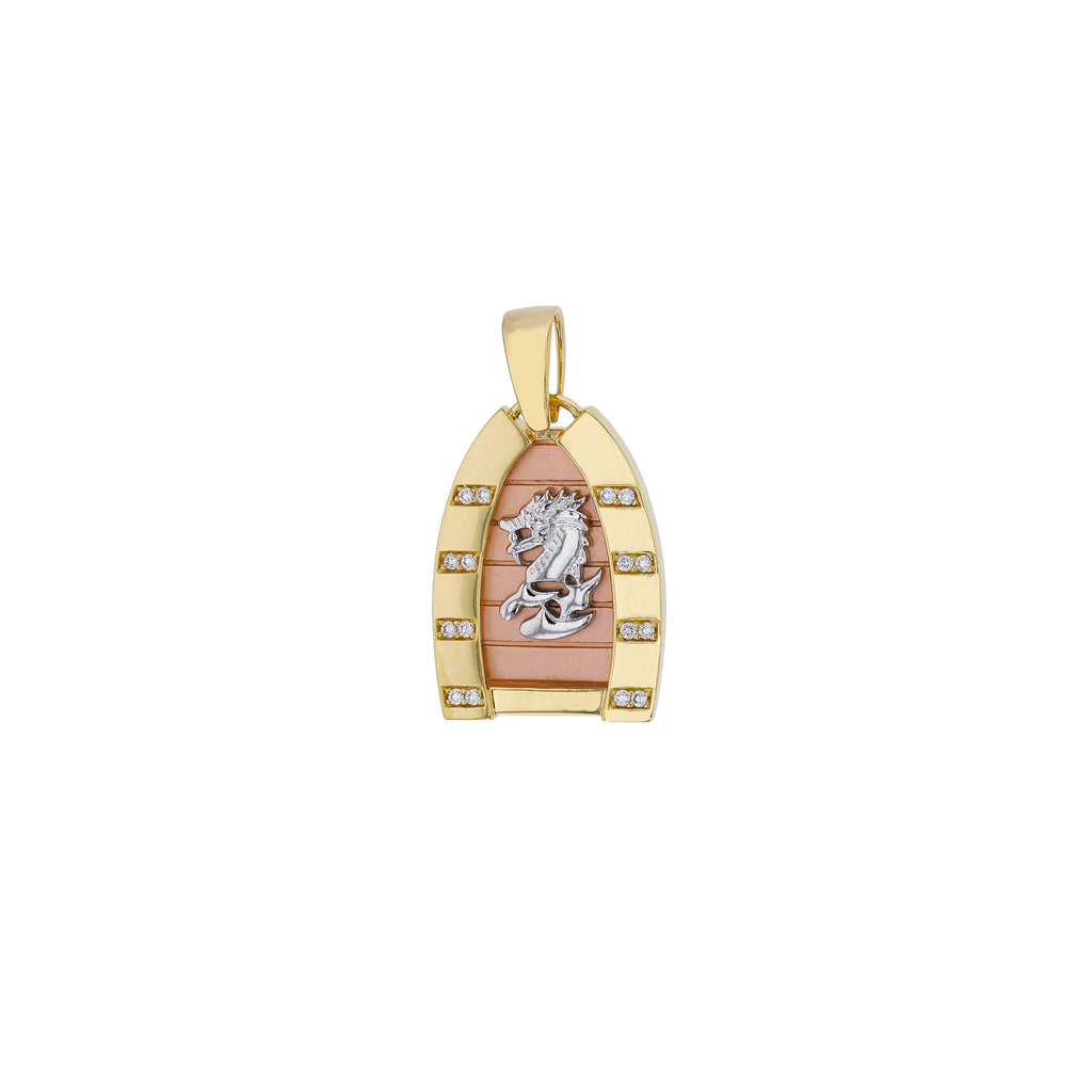Tri-Color Dragon Pendant (14K) – Popular J