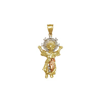 ട്രൈ-കളർ ഹാലോ ബേബി ജീസസ് പെൻഡന്റ് (14 കെ) Popular Jewelry ന്യൂയോർക്ക്