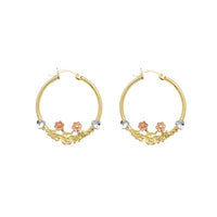 ባለሶስት ቀለም ኪንሳናራ ሆፕ ጉትቻዎች (14 ኪ.ሜ) Popular Jewelry ኒው ዮርክ