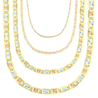 Tricolor Valentino hálsmen (14K) Popular Jewelry Nýja Jórvík