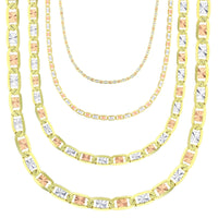 Tri-Color Valentino Necklace (10K)