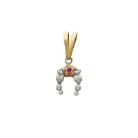 Трехцветный кулон «Цветок виноградной лозы» (14K) Popular Jewelry New York