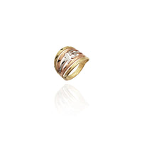 Tri-Color 15 ° compleanno Multi Row Ring (14K) New York Popular Jewelry