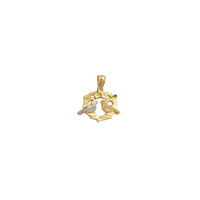 ට්‍රයි-ටෝන් ලව්ලි බර්ඩ්ස් පෙන්ඩන්ට් (14 කේ) Popular Jewelry නිව් යෝර්ක්