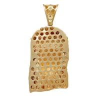 ట్రై-టోన్ స్టోన్-సెట్ జీసస్ హెడ్ లాకెట్టు (14K) Popular Jewelry న్యూ యార్క్