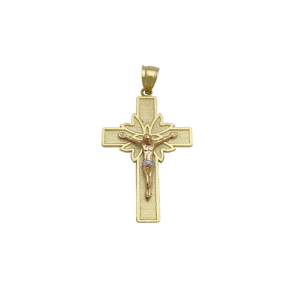 Tri-Tone Crucifix Pendant (14K) Popular Jewelry New York