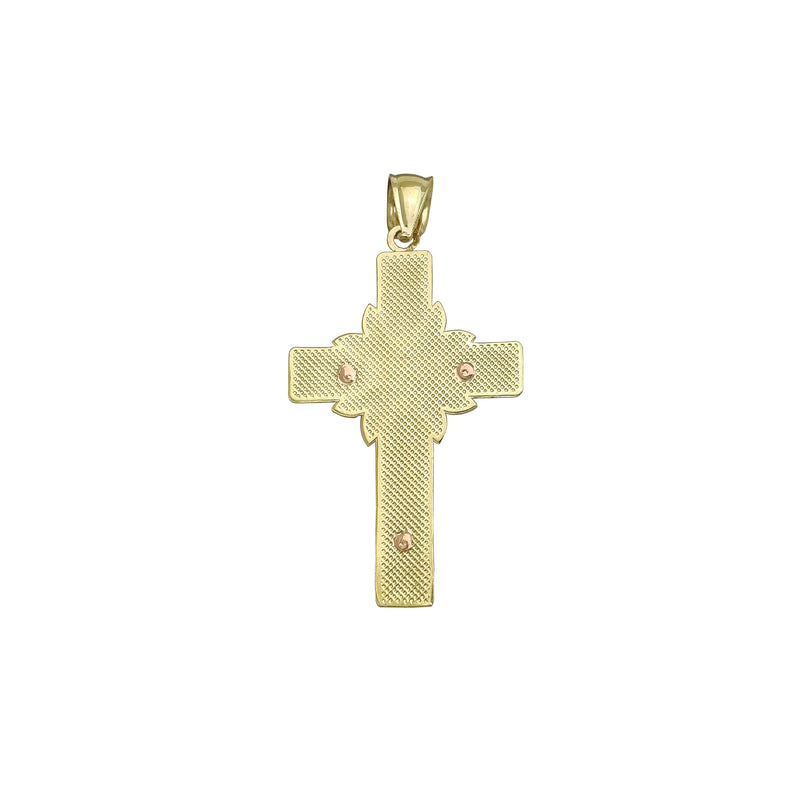 Tri-Tone Crucifix Pendant (14K) Popular Jewelry New York