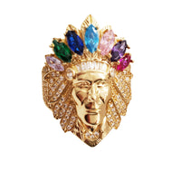 Tribal Chief Multicolored Zirconia Ring (14k)