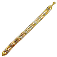 Tricolor Diamond Cuts Fancy Bracelet (14K) Popular Jewelry New York