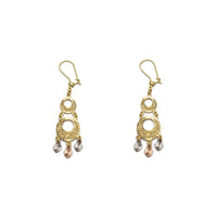 Tricolor Diamond-Cuts Chandelier Dangling Earrings (14K) Popular Jewelry New York