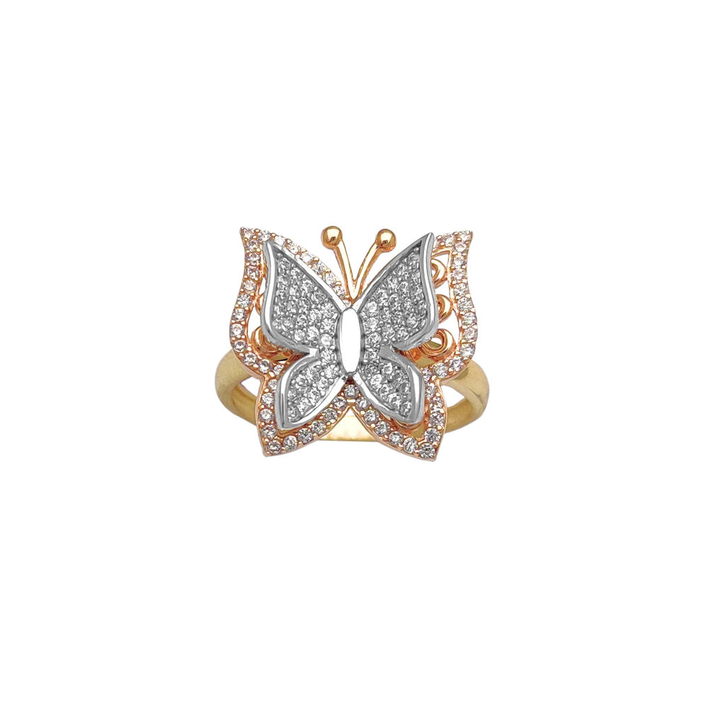Tricolor Butterfly Ring (14K) Popular Jewelry New York